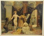 Jean NORO (XIXe)Scène de Harem.Huile sur toile signée en bas...
