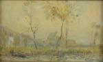 Albert LEBOURG (1849-1928)Les Bords de l'étang de Chalou-Moulineux, en automne....