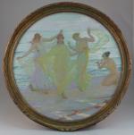Octave GUILLONNET (1872-1967)Allégorie de la danse.Huile sur toile signée en...
