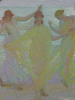 Octave GUILLONNET (1872-1967)Allégorie de la danse.Huile sur toile signée en...