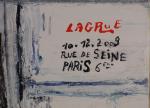 Jean-Pierre LAGRUE (né en 1939)Rue de Seine.Huile sur toile. Signée...