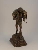 Dimitri H. CHIPARUS (1886-1947)Retour de chasse.Bronze à patine verte, fonte...