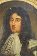 École FRANÇAISE du XVIIème.Portrait d'une homme en armure portant une...