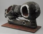 Roger CHOMEAUX, dit CHOMO (1907-1999)Petite modulationSculpture en bois brûlé stigmatisé,...