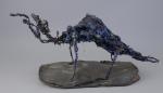 Roger CHOMEAUX, dit CHOMO (1907-1999)Scarabée bleuSculpture en grillage, plastique fondu,...