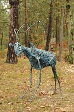 Roger CHOMEAUX, dit CHOMO (1907-1999)Grande Chimère BleueSculpture en grillage, plastique...