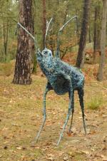 Roger CHOMEAUX, dit CHOMO (1907-1999)Grande Chimère BleueSculpture en grillage, plastique...