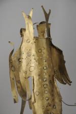 Roger CHOMEAUX, dit CHOMO (1907-1999)Personnage, AluniSculpture en tôle dorée découpée...
