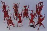 Roger CHOMEAUX, dit CHOMO (1907-1999)Orchestre, AlunisHuit sculptures en tôle peinte...