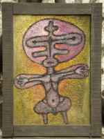 Roger CHOMEAUX, dit CHOMO (1907-1999)MutantBas-relief en verre pilé et peinture...
