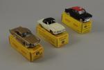 DINKY TOYS. LOT de 3 voitures avec boîtes : -Renault...