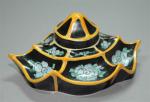 ENCRIER en porcelaine forme toit de pagode pour un godet...
