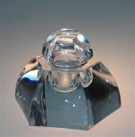 ENCRIER en cristal de BACCARAT de forme conique tronquée à...