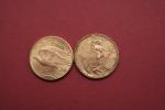USA, 2 pièces or de 20 dollars : 1910 /...