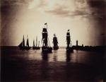Gustave LE GRAY (1820-1884)Bateaux quittant le port du Havre (navires...