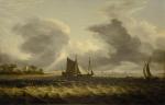 Attribué à Jan Theunisz BLANKERHOFF (Alkmaar, 1628 - Amsterdam, 1669).Voiliers...