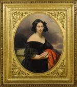 François-Xavier WINTERHALTER(Menzenschwand 1805 - Francfort 1873)Portrait de la comtesse JAUBERT.Sur...