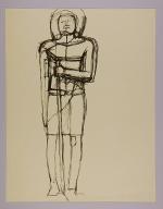 Alberto GIACOMETTI (Borgonovo, 1901 - Coire, 1966)[D'après une sculpture égyptienne...