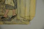 Marie VASSILIEFF (Smolensk, 1884 - Nogent sur Marne, 1957)Tannerie.Paire d'aquarelles...