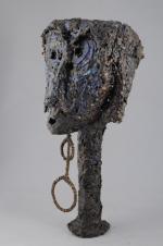 Roger CHOMEAUX (Berlaimont 1907 - Achère-la Forêt 1999).Totem.Sculpture en grillage,...