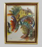 Gabrielle BOUFFAY (née en 1930).Composition abstraite.Aquarelle signée en bas à...
