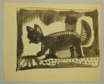 Alberto FABRA (né en Argentine en 1920))Les chats.Quatre oeuvres sur...
