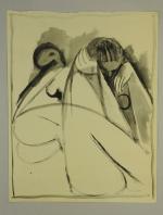 Alberto FABRA (né en Argentine en 1920)Nus.Quatre aquarelles sur papier...