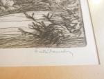 André DAUCHEZ (1870-1948)Paysage marin. Pointe sèche contresignée au crayon en...