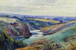 Anatole DEVARENNE (1880-1954).Paysage de campagne et rivière.Aquarelle sur papier signée...