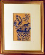 Mathurin MÉHEUT (1882-1958) Projet de décor aux canards.Gouache monogrammée et...