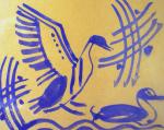 Mathurin MÉHEUT (1882-1958) Projet de décor aux canards.Gouache monogrammée et...