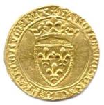 CHARLES VI 1380-1422Écu de France couronné. Ponctuation avec doubles-sautoirs. Point...