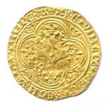 CHARLES VI 1380-1422Écu de France couronné. Ponctuation par doubles-sautoirs. Annelet...