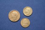 Lot France, 3 monnaies, Premier Empire (1804-1814) : - 20...