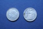 Lot, France et Indochine, 2 pièces en argent, 5 F...