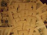 GRAVURES DE MODE. Trois cartons annotés 1846, 1847 et costumes...