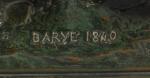 * - Antoine Louis BARYE (1796-1875)Lionne debout.Bronze à pâtine brune,...