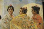Alexandre LUNOIS (1863-1916)Danseuses de FlamencoPastel sur papier marouflé sur toile,...