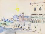Raoul DUFY (Le Havre, 1877 - Forcalquier, 1953)Venise, la Piazzetta...