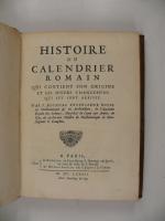 BLONDEL (François).  Histoire du calendrier romain qui contient son...