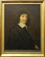 Ferdinand-Philippe GUÉRITHAULT (La Haye Descartes, 1836 - 1883)Portrait de Descartes.Huile...