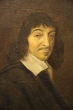 Ferdinand-Philippe GUÉRITHAULT (La Haye Descartes, 1836 - 1883)Portrait de Descartes.Huile...