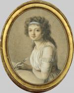Attribué à Pauline AUZOU (Paris, 1775 - Paris, 1835)La jeune...