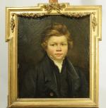 École ANGLAISE vers 1820-30.Portrait d'un jeune garçon.Toile.54,5 x 46 cm...