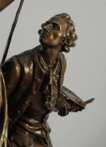 Adrien Étienne GAUDEZ (Lyon, 1845 - Neuilly-sur-Seine, 1902).Watteau.Bronze, signé sur...