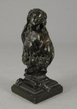 Jean-Baptiste CARPEAUX (1827-1875) Etude de buste pour la Baccanthe aux...