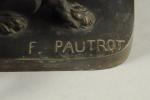 Ferdinand PAUTROT (1832-1874).Setter au rapport.Bronze à patine brune, signé sur...
