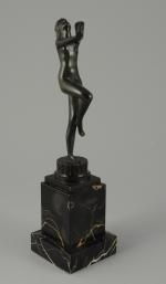 Serge ZELIKSON (1890-1920)."La Tentation". Bronze à patine noire. Signé et...