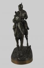 Evgeni Alexandrovich LANCERAY (1848-1886).Opritchnik (Prince Vyazemskii).Bronze à patine brune signé.Haut....