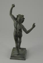 BACCHUS dansant. Travail en composition inspiré de l'Antiquité.Haut. 31,5 cm.